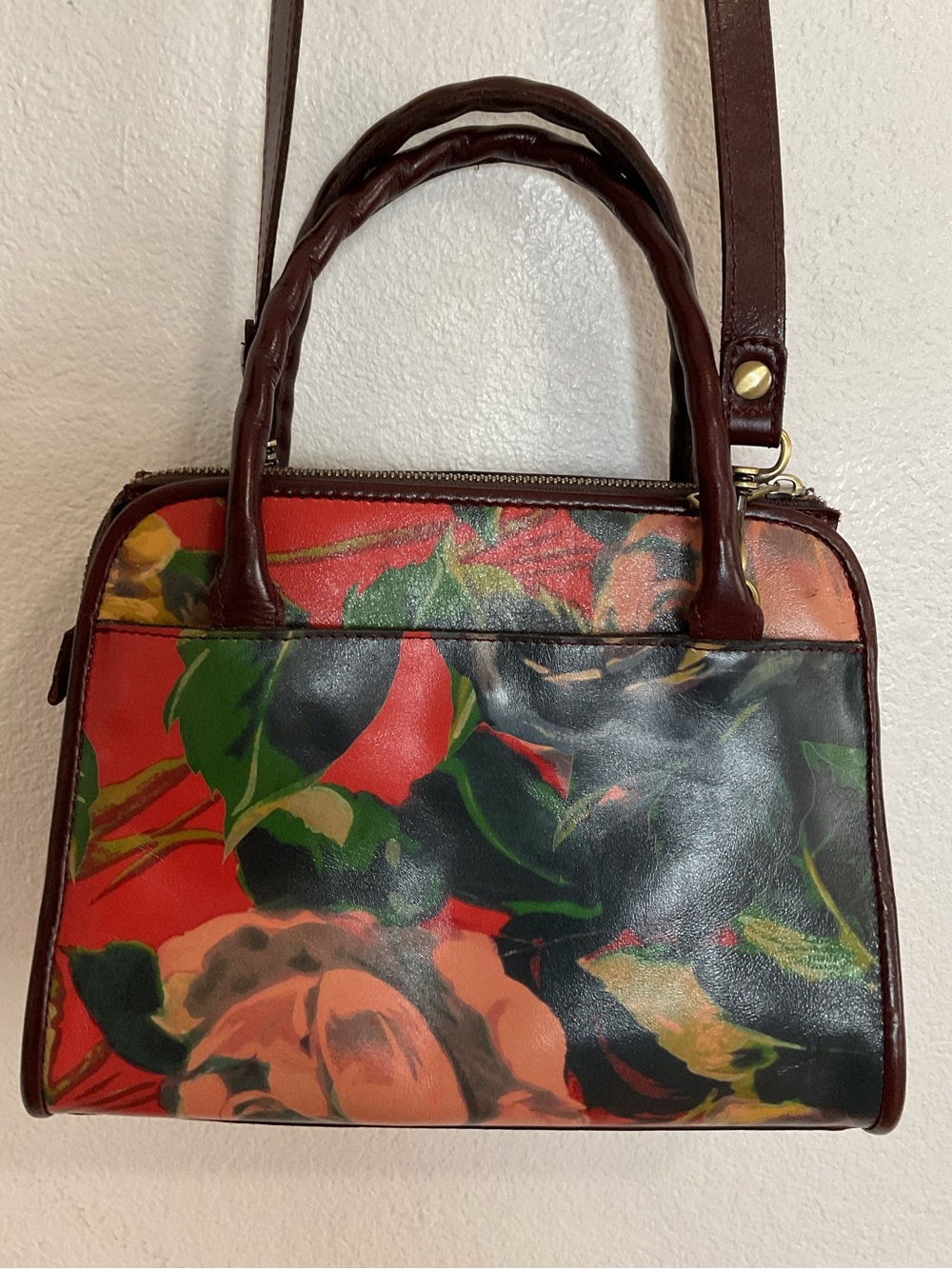 Patricia Nash Paris Satchel Winter Bloom Leather